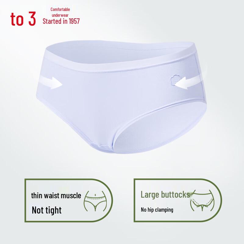 Hongdou Damen 7A Antibakterielle Baumwoll-Slips mit Seiden-Zwickel, 5er-Pack