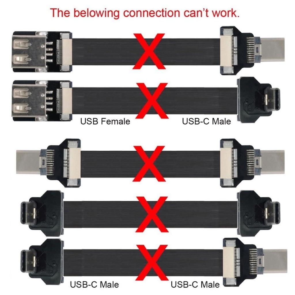 chenyang Thick Pitch Flexible Ribbon Flat Cable USB Connector for Raspberry Gimbals 0.3mm 0.5mm 20-Pin 0.98ft/0.3M Pi, GoPro, Drones, Cameras,