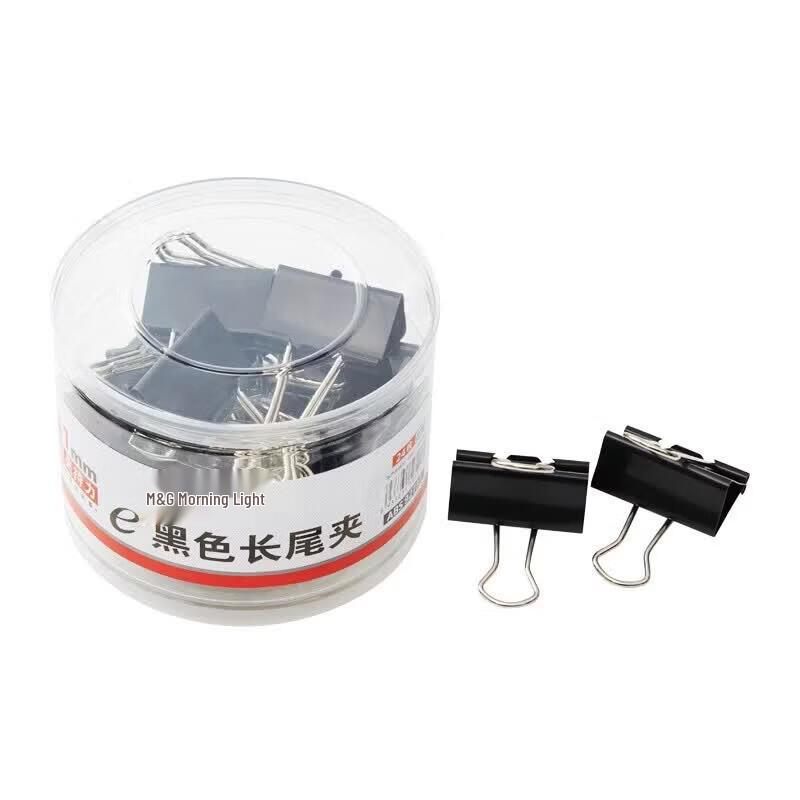 M&G Eplus Black Metal Binder Clips 41mm (5 Tubes)