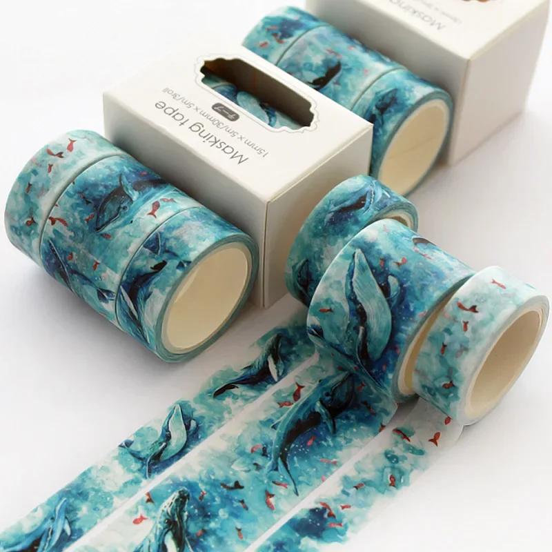 3 Rolls Per Box Landscape Series Decorative Tape Hand Account Collage DIY Decorative Materials Student Gift Decorative Tape