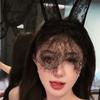 Sexy Lace Rabbit Ears Veil Headband Hairband Flirting Tease Internet celebrity Hair Accessories