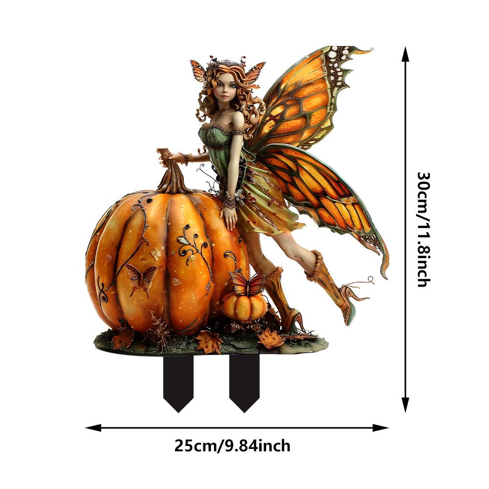 

Хэллоуин Тыква Крылья Феи Акрил Ведьма Декоративные Горшечные Растения Декоративный Реквизит Декоративные Тарелки 25*30cm