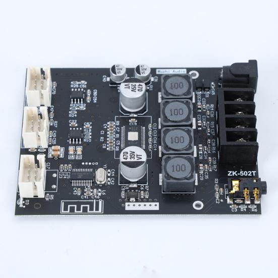 Audio Amplifier Board Module with Bass And Treble Adjustment ZK-502T Pre-Amplifier Board for Stereo Systems 50W*2 High-Fidelity Sound Overheating