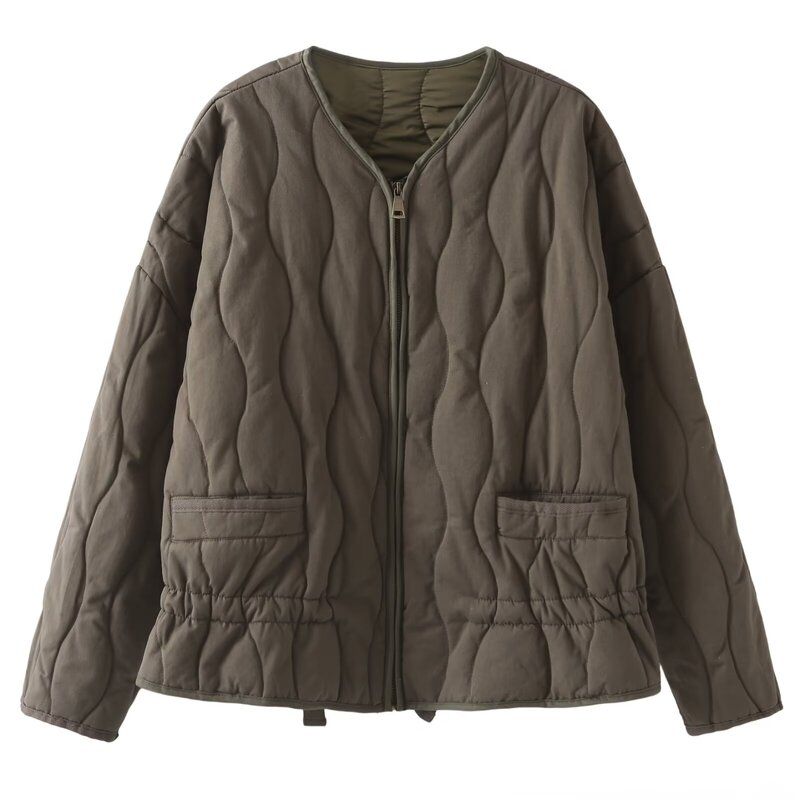 Fashion Wind 2024 New Arrival Winter Women's Clothing Commuter's All-Matching Leisure Washed-out Padded Jacket Cotton Padded Coat Outwear 0002041