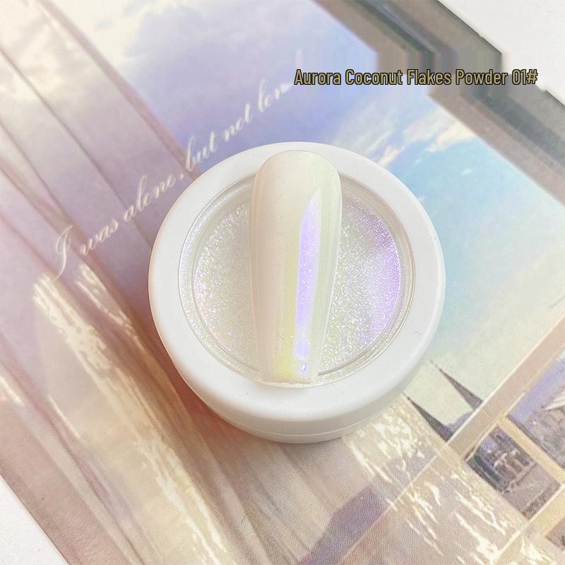 Aurora Iridescent Mermaid Nail Powder - 6 Color-Changing Shades, Internet-Famous Nail Decoration