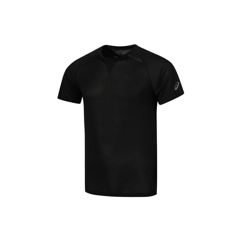 Asics Comfortable Moisture-Wicking Breathable Short Sleeve T-Shirt Men Tops Black 2031D786-001