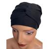 Turban Damski Czarny Lara Gładka Chusta Z Wiskozy Także Po Chemioterapii
