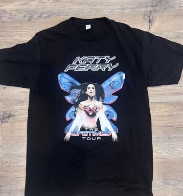 Katy Perry The Lifetimes Tour 2025 Merch T-Shirt Large Black Concert Festival