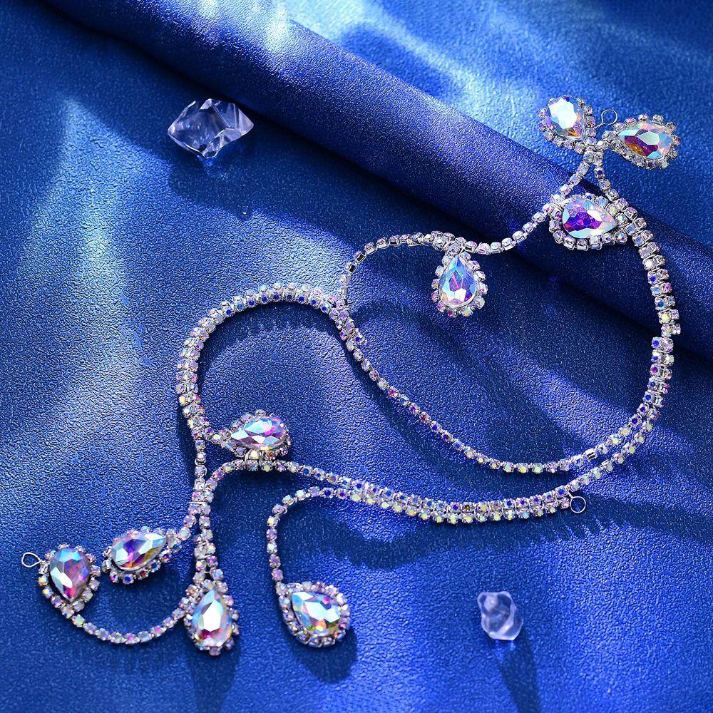 Luxury Rhinestone Wedding Headband Elegant Colorful Wedding Headpiece Bridal Hair Accessory Women