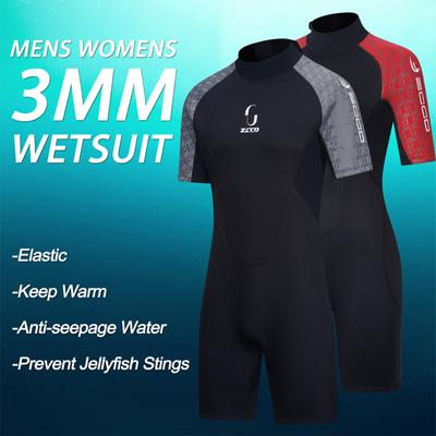 3mm Neopren Erkek Kadın Yüzmek Çift Dalış Dalış Elbisesi Shorty Sörf Wetsuit