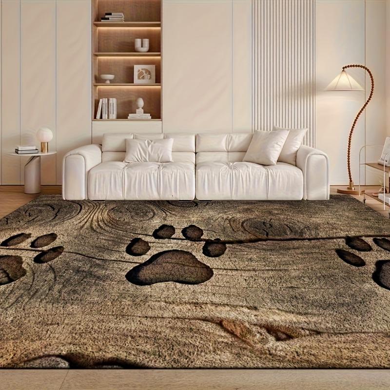 Soft Area Rug, Animal Paw Print Pattern Carpet, Non-slip, Machine Washable, for Bedroom/living Room/office/indoor/game Room