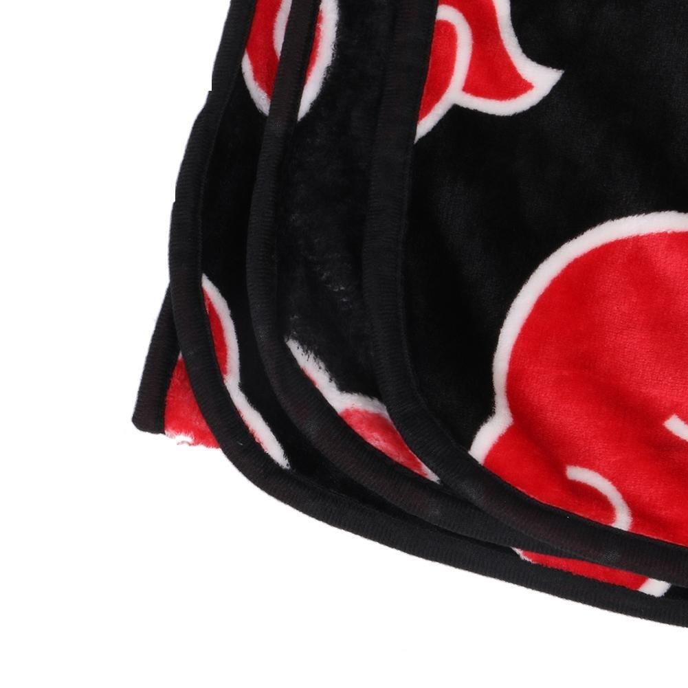 Naruto Xiao Red Cloud Coral Fleece Blanket Soft Warm Plush Rug Mattress Sleeping Towel