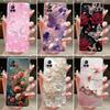 Case For VIVO V21E Y73 2021 V21 4G 5G Phone Case Clear Aesthetic Luxury Fashion Butterfly Flowers Silicone Soft TPU Slim Casing