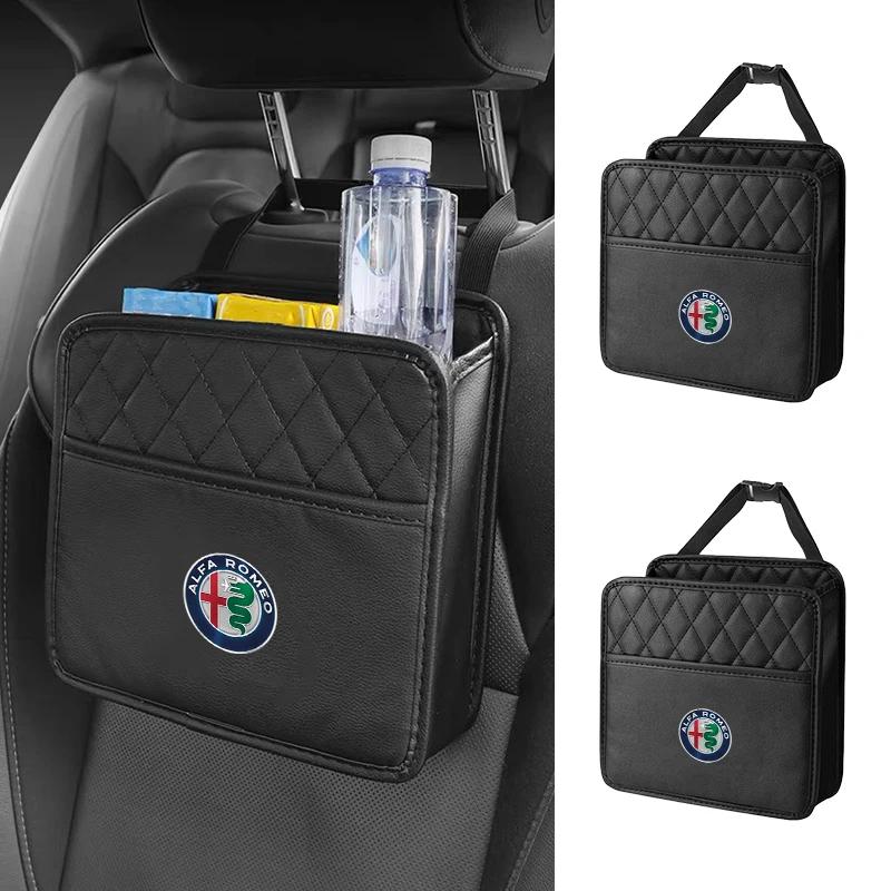 PU Leather Car Seat Organizer Storage Bag For Alfa Romeo 159 147 156 166 Giulietta Giulia Mito Stelvio Brera Spider Accessories rty112