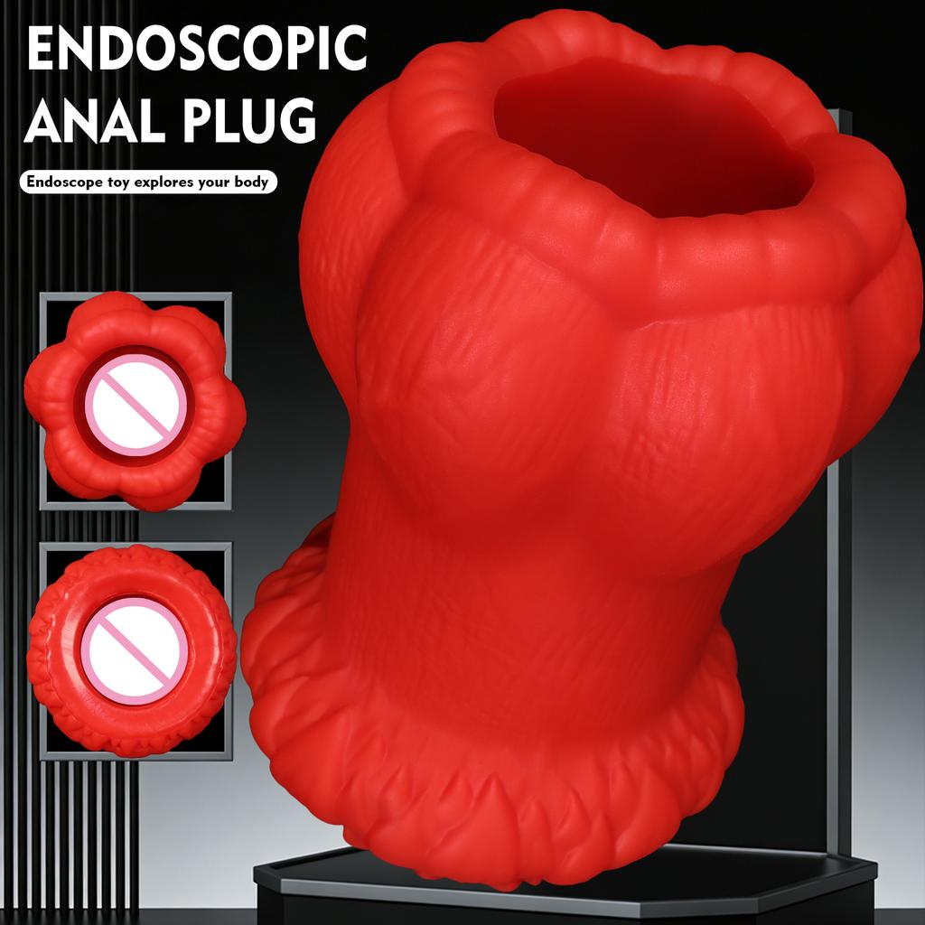 2026 Super Big Buttplug S/XXL Silicone Hollow Anal Toy Fisting Gloves Huge Butt Plug Vaginal Anal Speculum Dilator Anal Enema Flushing Adult Sex Toys
