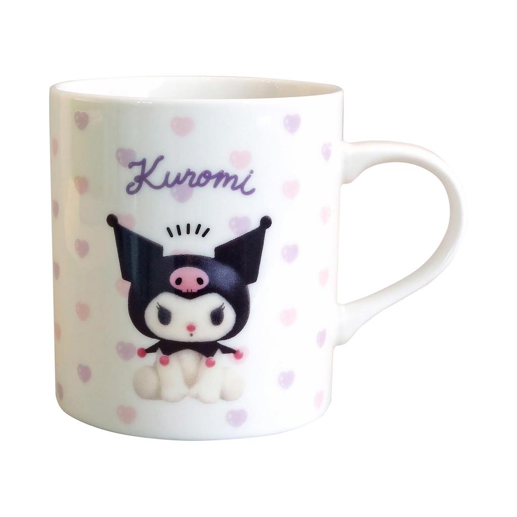 Melody Netflix Series Kuromi Microwave and Dishwasher Made in Product Number 319133 "My & Kuromi" Mug, Approx. 300ml, Safe, Japan,