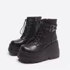 Thick-soled fashion boots autumn and winter new soles high-heeled colored short boots boots water table
