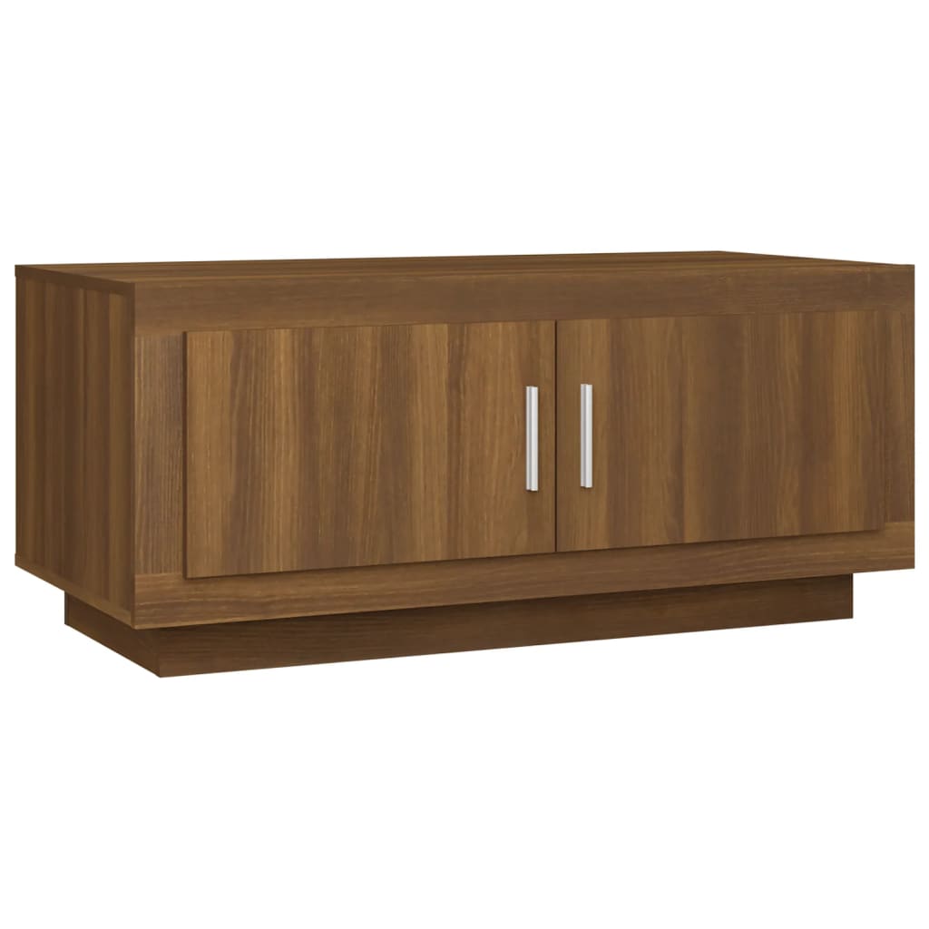 Coffee Table Brown Oak Look 102 x 50 x 45 cm Engineered Wood