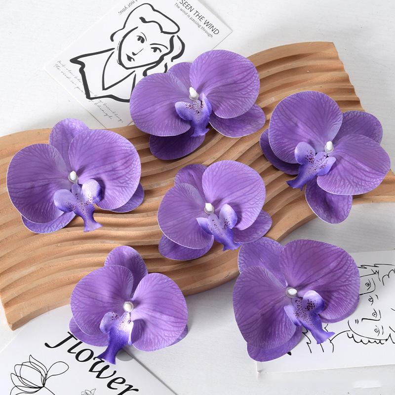 Brooch Diy Jewelry Making Craft Simulated Flower Handmade Accessories Headdress Butterfly Orchid Flower Decoration Hairpin Gift