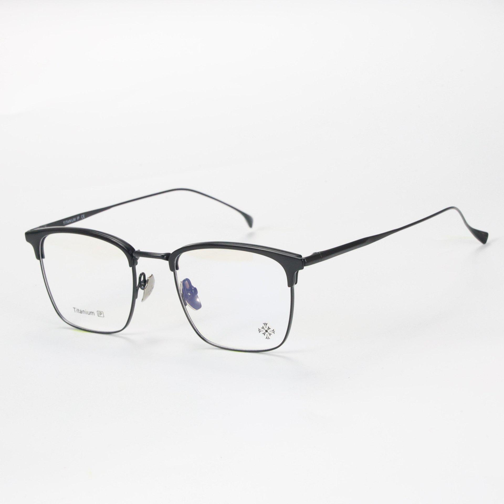 Women s Retro Full Frame Glasses - Pure Titanium, Prescription Compatible (Model 17105)