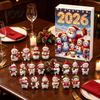 Weihnachts-Adventskalender 2026, Schneemann 24-Tage-Countdown-Box mit Acryl-Aufhänger für Mädchen Jungen Anhänger, Festlicher Baumschmuck, Feiertagsgeschenk Kinder