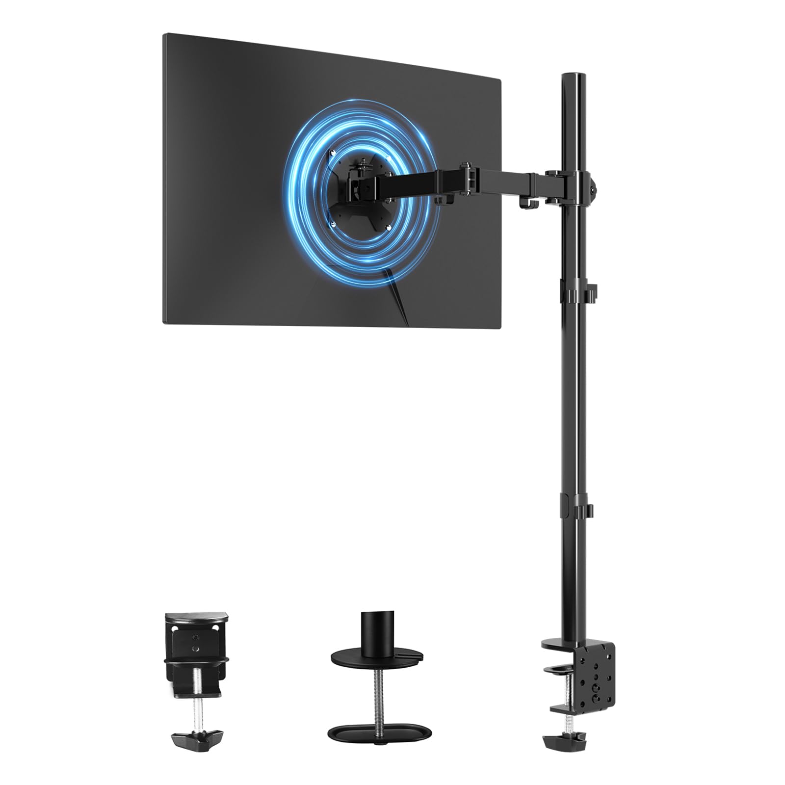

suptek PC monitor display monitor LCD display compatible with horizontally grommet type clamp VESA standard load capacity 10KG arm, arm, arm, stand, чорний