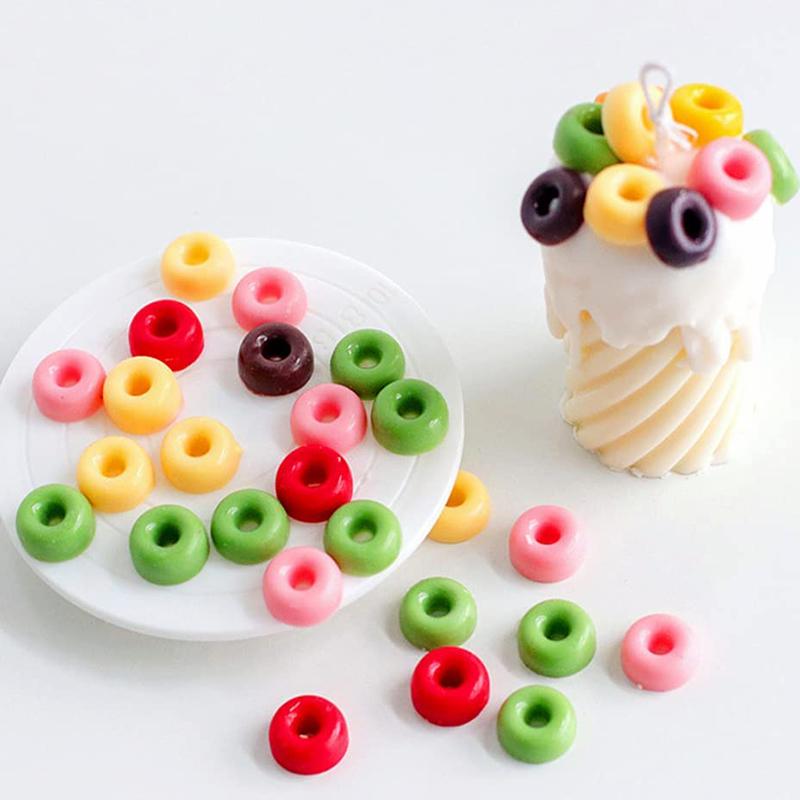 Mini Stampi in Silicone per Ciambelle per Caramelle Gommose, Stampo per Cereali Fruit Loop, Teglie per Ciambelle ad Anello per Fare Cioccolato, Candele, Sapone, Cera Fusa