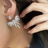 Angel Feather Crystal Zircon Dangle Earrings Fashion Trendy Drop Earrings for Women Men Charm Angel's Wings Jewelry