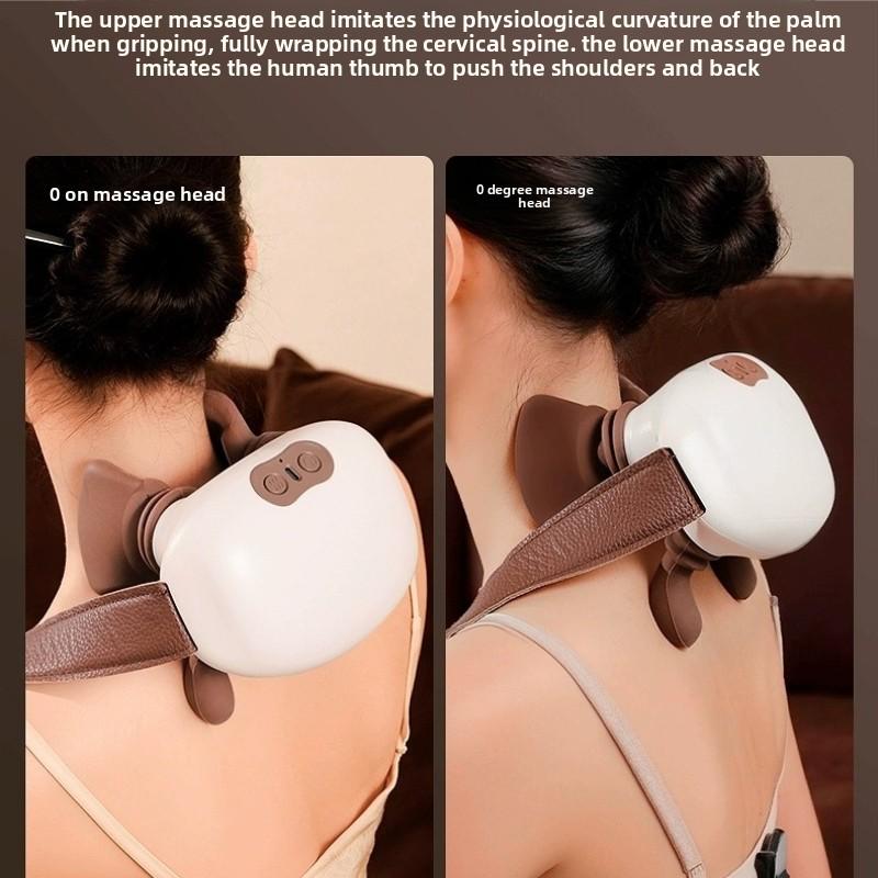 Finger Pressure Neck Massager Heated Back and Shoulder Massager Electric Kneading Neck Deep Massage Muscle Relax