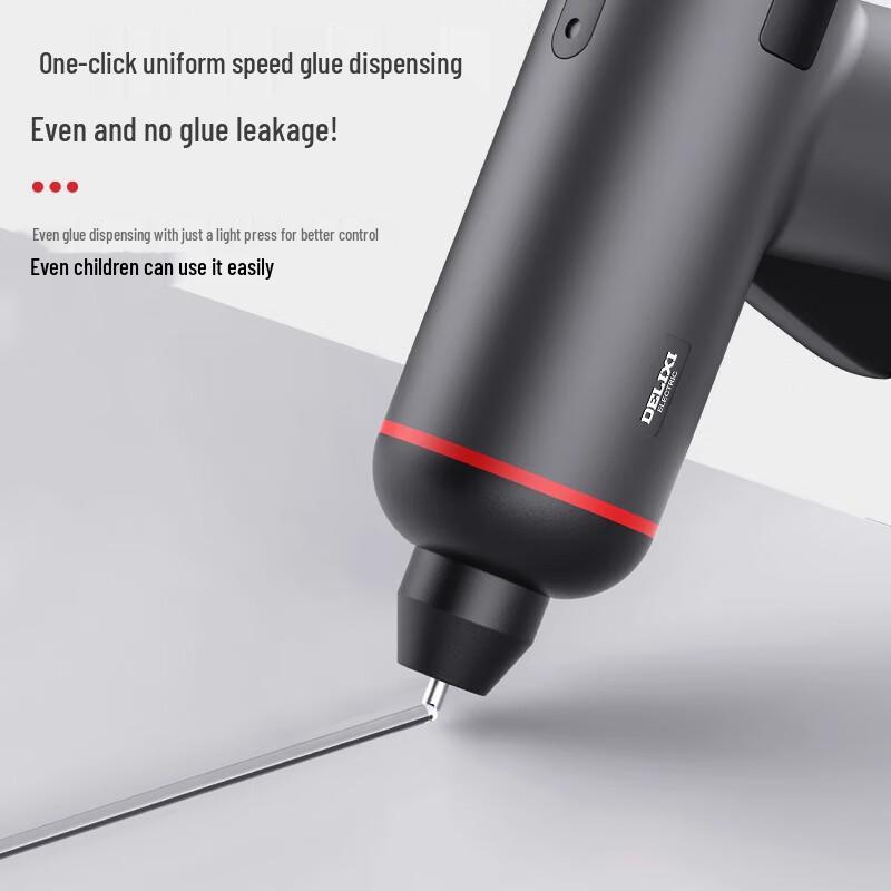 DELIXI Electric Wireless Rechargeable Hot Glue Gun CN plug (adapter included)