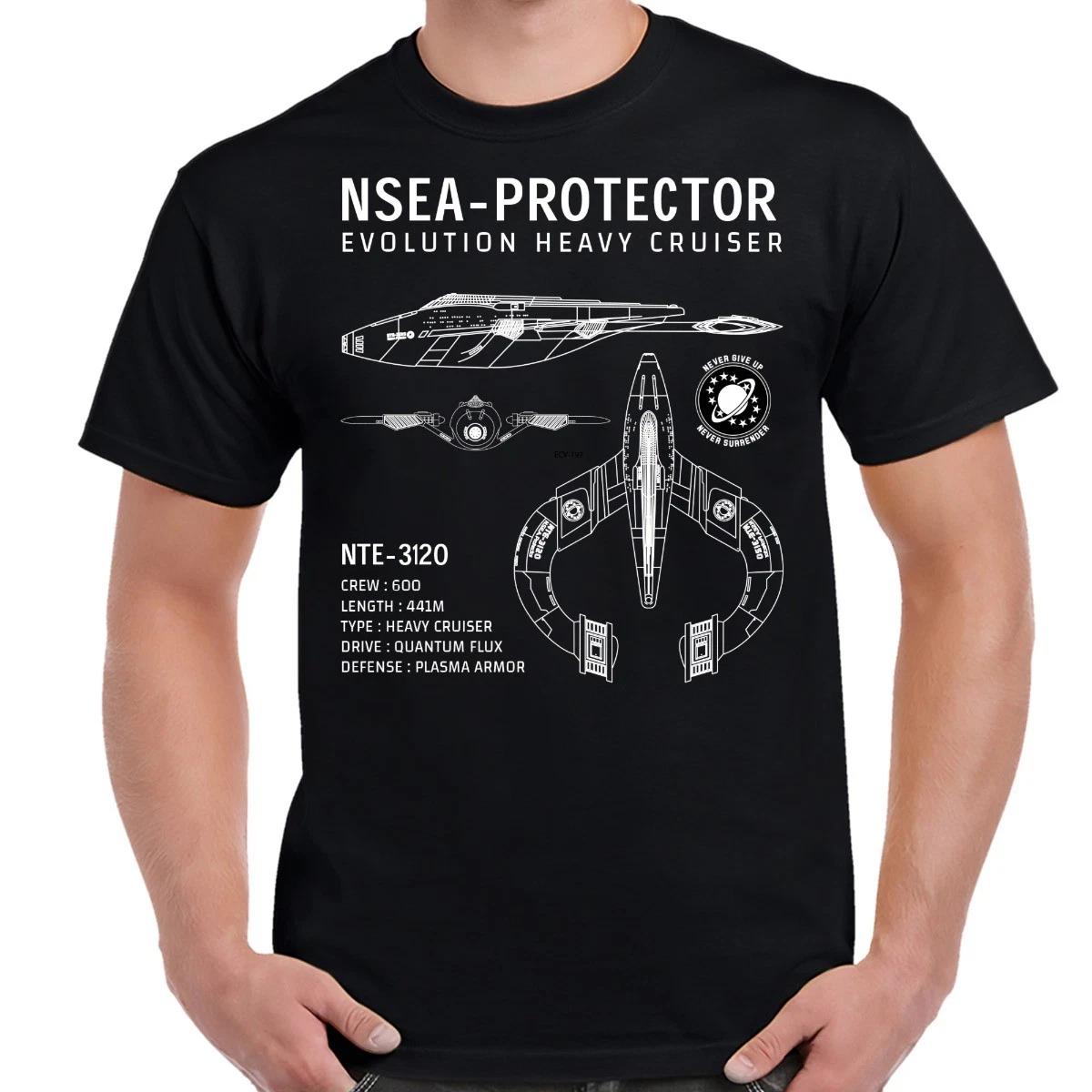 Galaxy Quest Protector Ship Schematic Adult T-shirt M