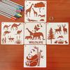 New, 16 Models, Cartoon Animals, Hollow Drawing Templates, Children's Drawing Templates, Plastic, Hollow Drawing Tools