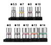 VESSEL Bit Sockets 14 X Set, 9-Piece Set, H5, H5.5, H6, H7, H8, H10, H12, H13H, 25mm, TD-BS16