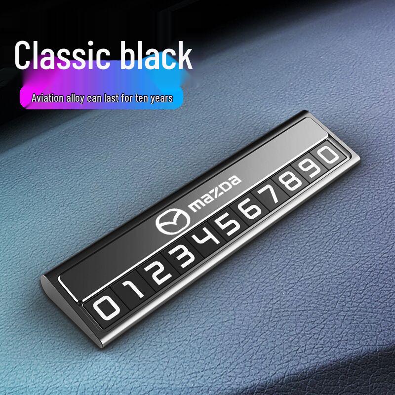 High-End Alloy Hidden Temporary Phone Number Plate for Car Parking