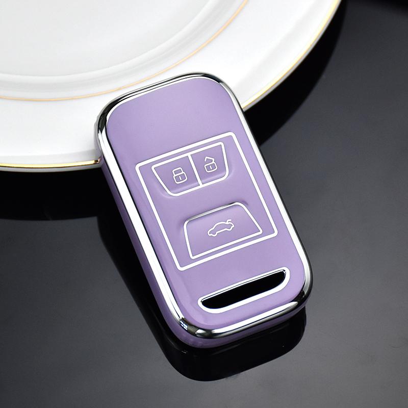 

Новый чехол для ключей из ТПУ, защитный чехол для Chery Tiggo 3 5X 4 8 Glx 7 2019 2020 Arrizo для Cheri Tiggo 8, держатель для автомобильных ключей в виде ракушки Key Case фиолетовый