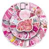 50 Cute Y2K Pink Cartoon Stickers for Earphones, Refrigerator, Guitar & DIY Decor