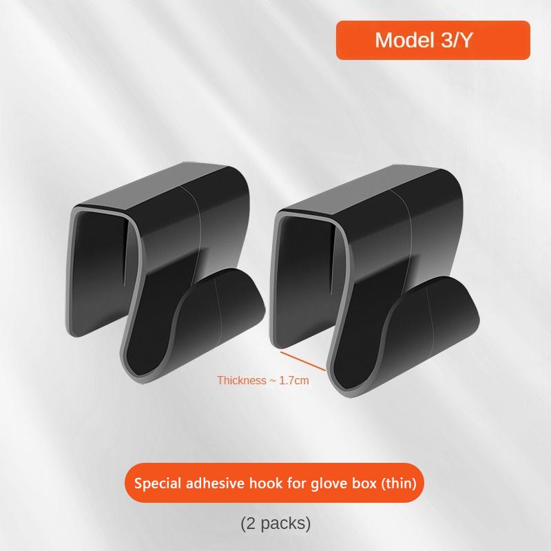 1/2 stücke Auto Hinten Stamm Haken Platz ABS Material Co-fahrer Handschuh Box Regenschirm Haken Für Tesla Model3/Y Auto Zubehör
