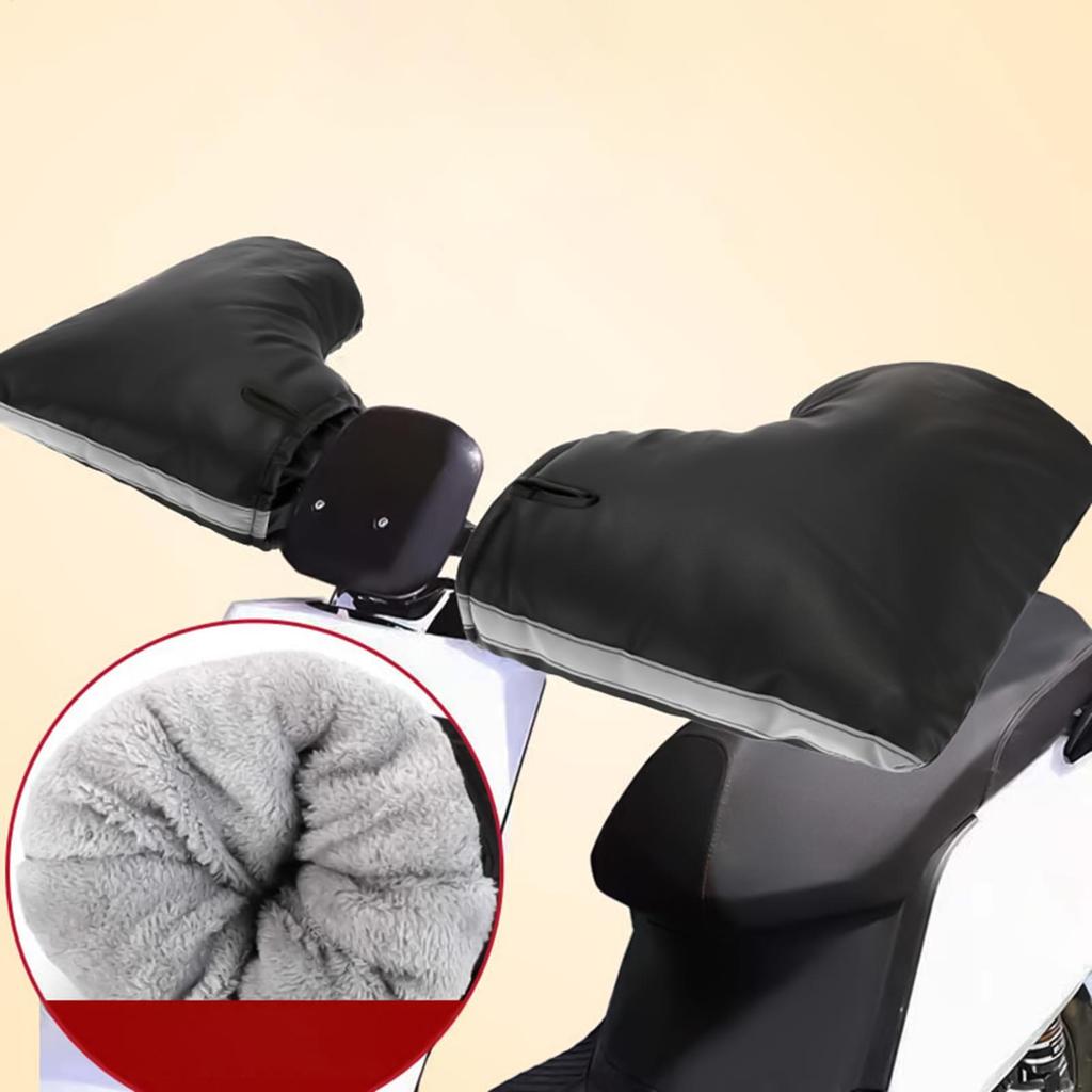 Motorcycle Handlebar Mittens Warm Bicycle Handlebar Gloves Windproof Bike Handle Bar Cover for Bike Snowmobile Motorcycle