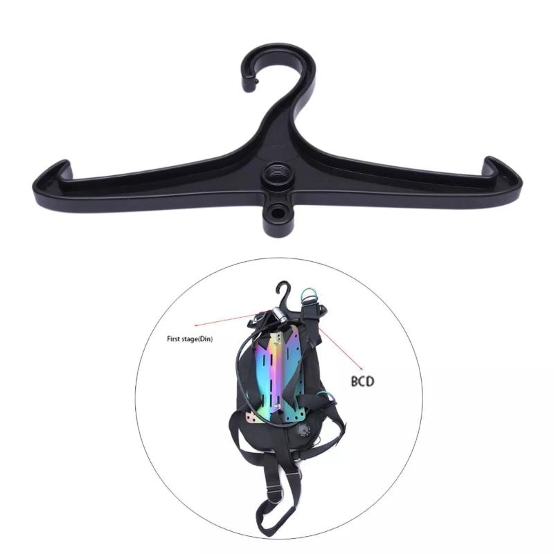 Scubas Diving BCD Hanger With Din Thread Wetsuit Drysuit Coat Hanger AntiSlip BCD Regulator Hanger Scubas Diving Accessory