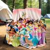 1pc, Disney Princess Collection Blanket, Soft and Warm Home Decorative Throw Blanket for All Seasons, Living Room, Travel, Camping, Car Blankets, Beac