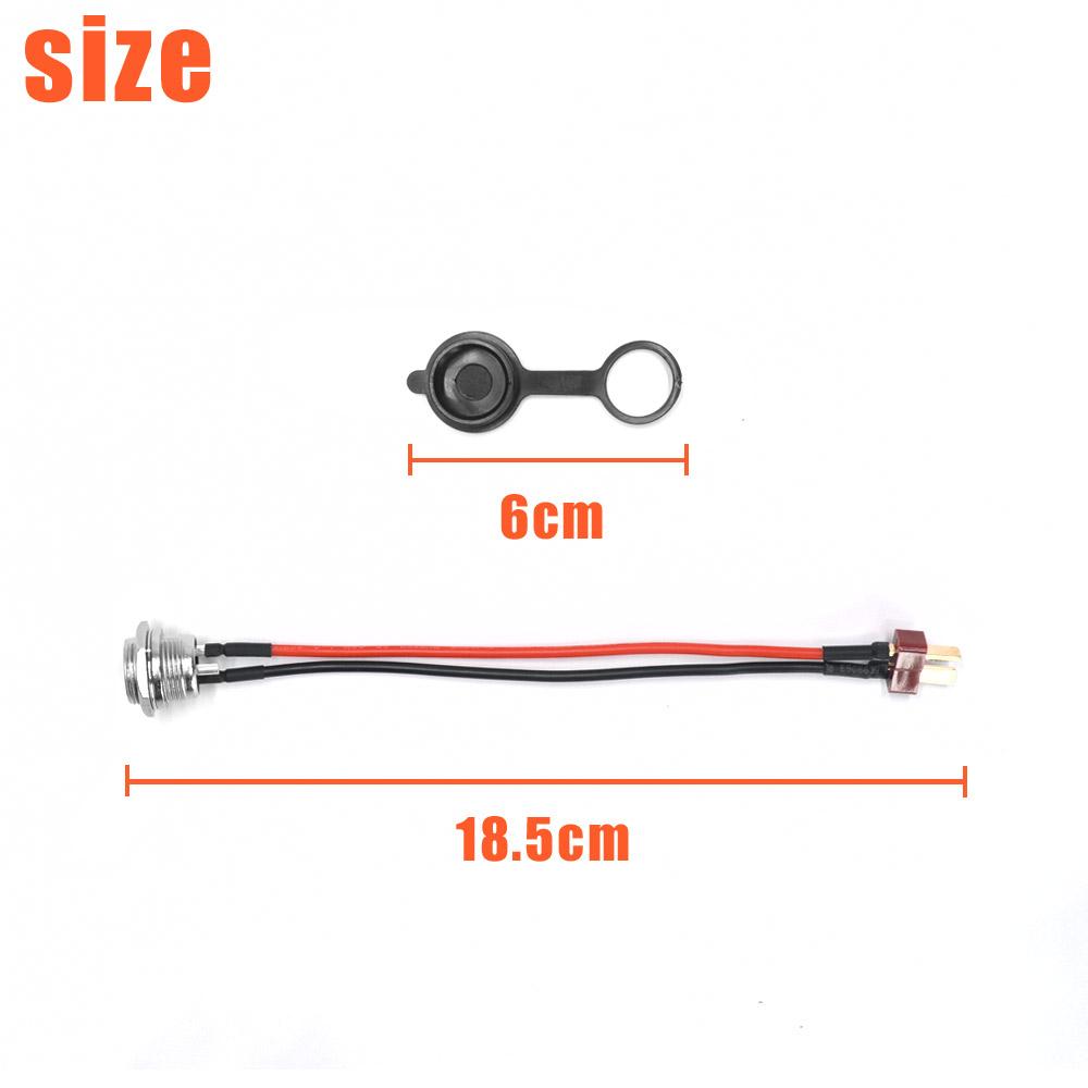 Electric Scooter Parts Power Charger T-head Charging Port 3 Pin Plug For KUGOO M4 PRO Skateboard Kick Scooter Replacement Charge