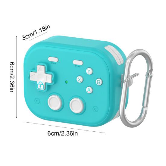 TPU Protective Case with Keychain for Airpods Funny Handheld Game Design Hard Shell Cover with Safety Lock Design for Men