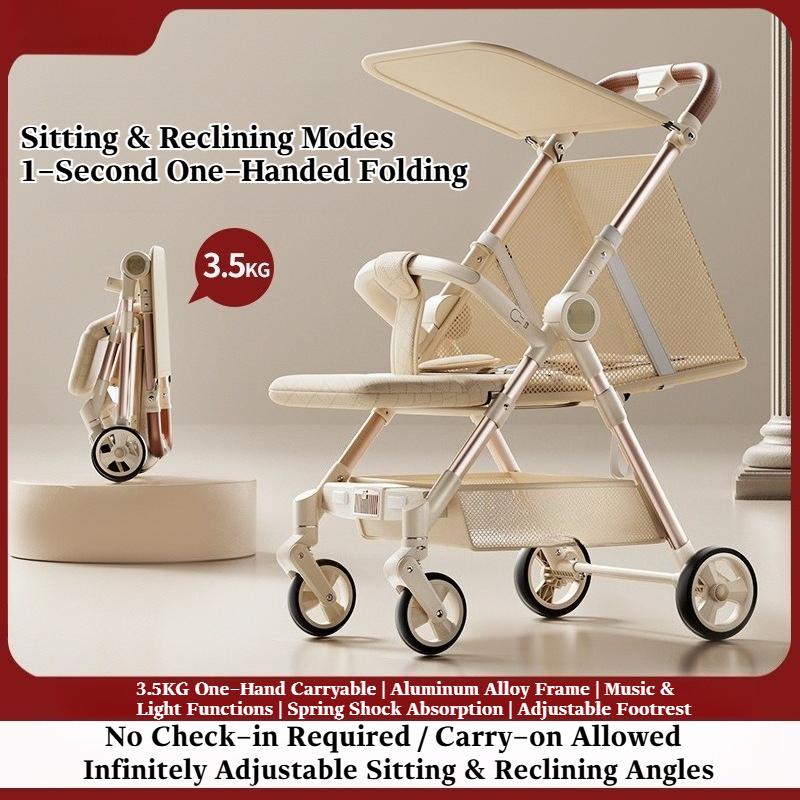 Baby Walking Artifact Cart Foldable Baby Walking Travel Umbrella Car Can Be Made Reclining Pocket Car Baby Baby Light and Compact