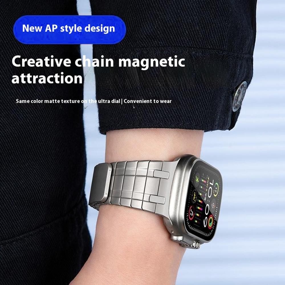 Smartwatch-Armband für Apple Watch Series 10 Ultra 9 8 7 SE 6 5 4 3 2 1 46mm 49mm 45mm 44mm 42mm Magnetisches Edelstahl-Armband