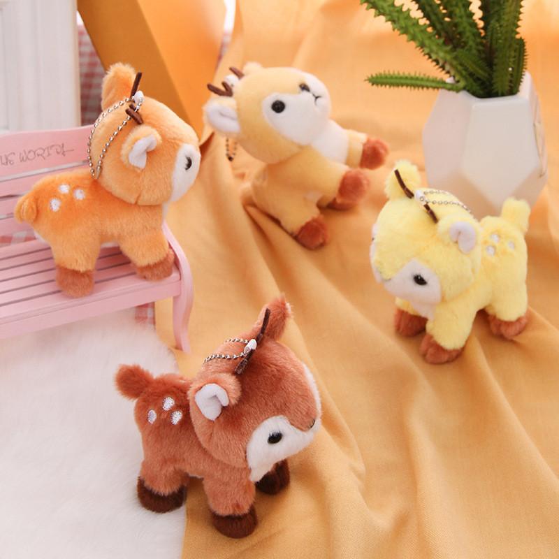 Cute Cartoon Sika Deer Mini Plush Toy Pendant For Gift And Decoration Bag