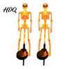 Festive Outdoor Party Lighting Solar Skeleton Garden Stake Light Halloween 3D Glowing Skull Yard Lights Decor with LED Waterproof Lawn Lamp