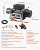 Electric Winch, 5400 kg Load Capacity, 12V DC Truck Winch with 9.1 mm x 24 m Steel Rope, Wireless & Wired Remote Control, IP55 Waterproof for Towing