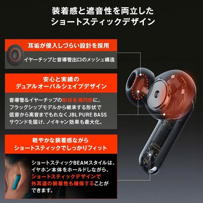 JBL TUNE BEAM 2 Wireless Earbuds - Hybrid Noise Cancelling, Waterproof, Dustproof (Black)