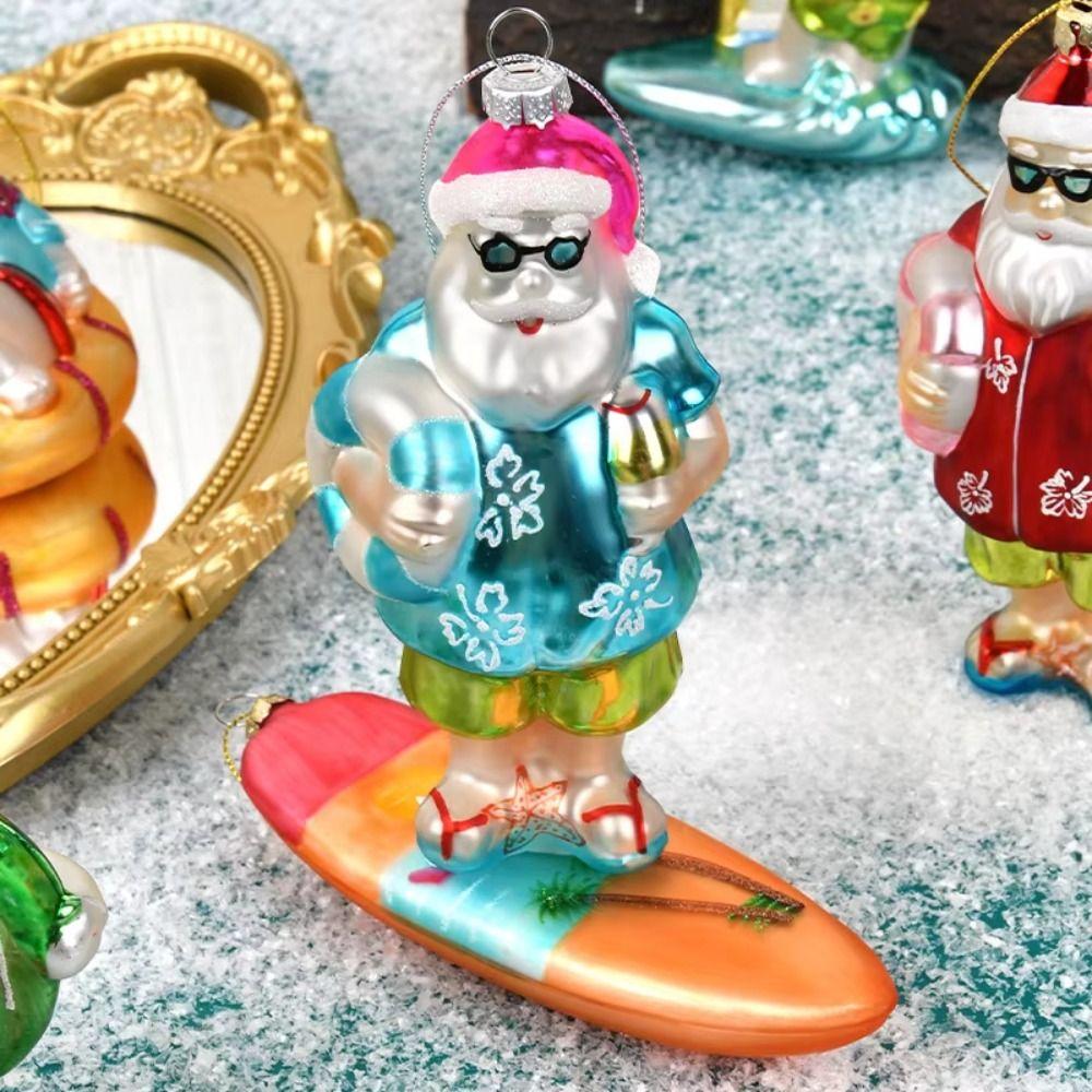 Bunte Weihnachtskugeln Glas Bemalt Weihnachtsbaum Anhänger Szenenanordnung