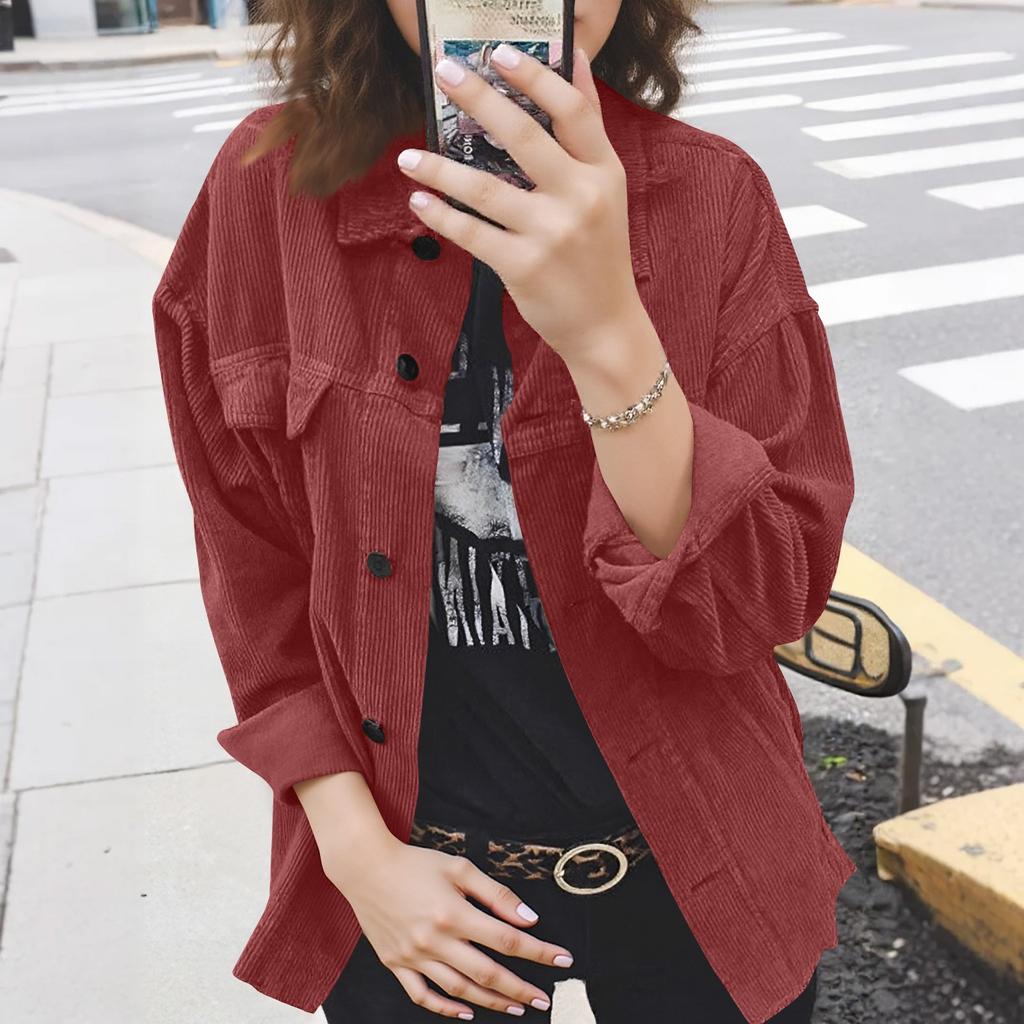 Women's And Winter Solid Button Long-sleeved Clothes Sweater Coat
